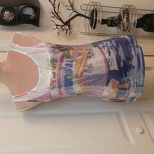 Ellen Negley / Art & Sol Sequin Tropical Nautical Tank. Size M, Like New!